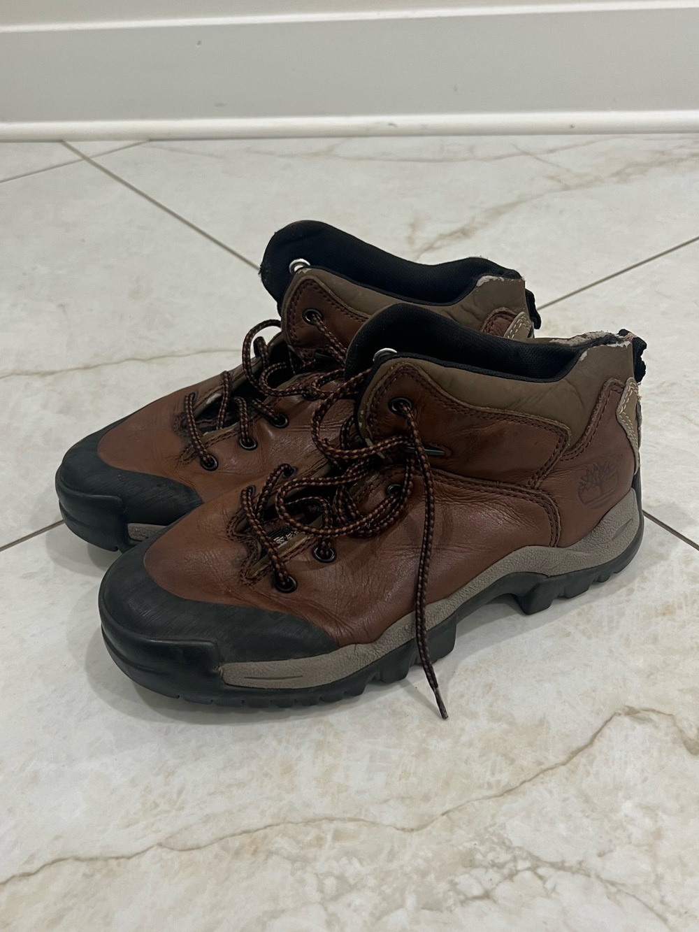 Timberland Brown Leather Hiking Boots Size 7 US